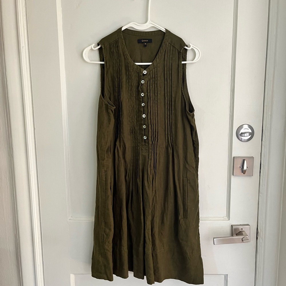 Green Sleeveless Midi Sundress